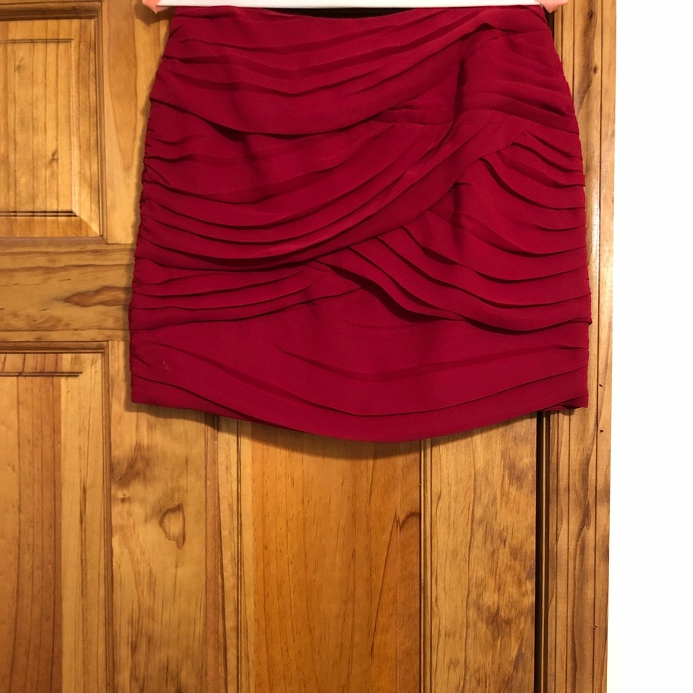Red mini skirt